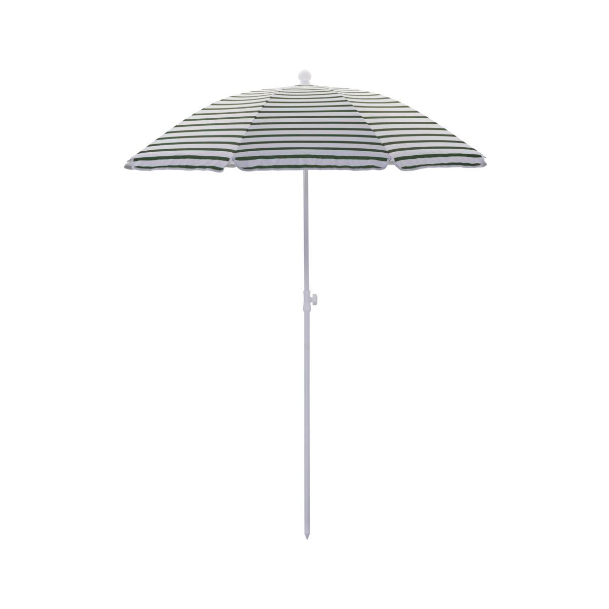 Parasol de praia/jardim, hdoktogon, verde/branco