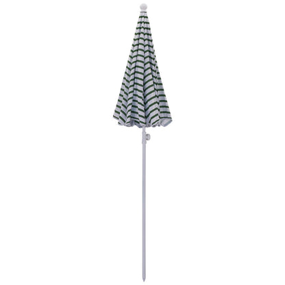 Parasol de praia/jardim, hdoktogon, verde/branco