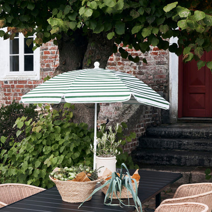 Parasol de praia/jardim, hdoktogon, verde/branco