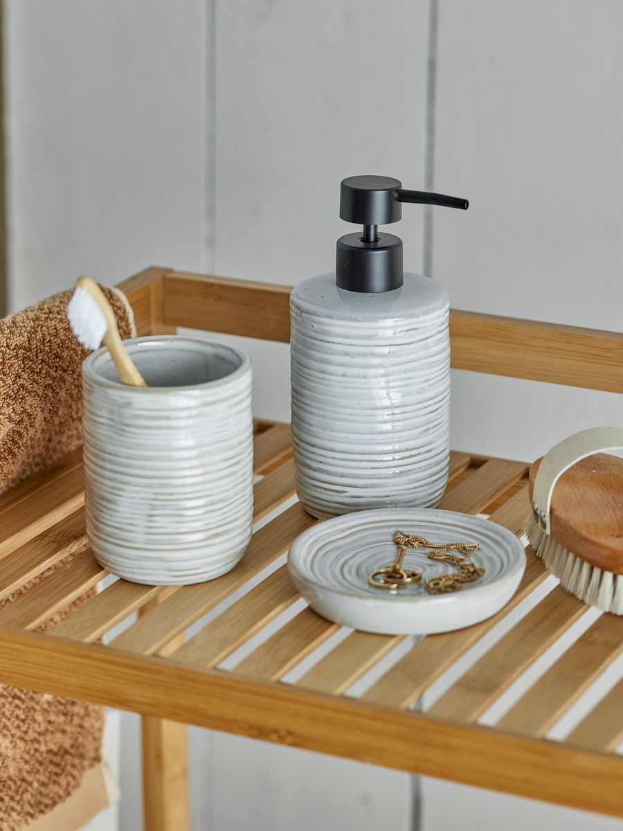 Bloomingville Winta Soap Dispenser Conjunto, Natureza, grés