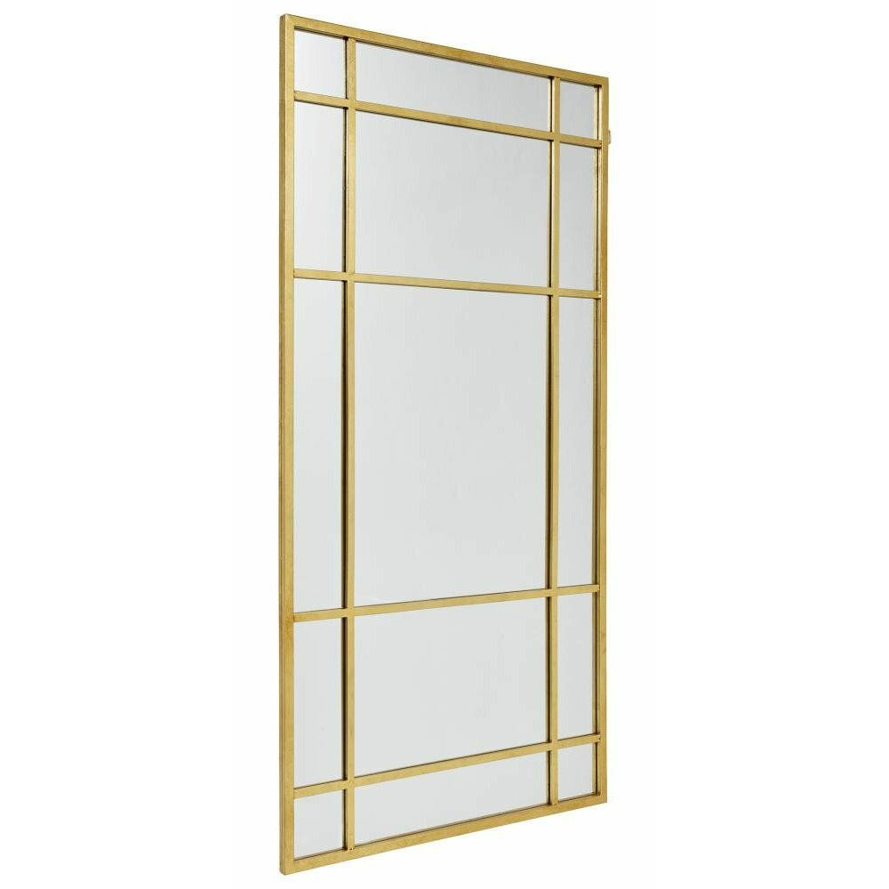 Espelho Nordal SPIRIT com moldura de ferro - 204x102 cm - acabamento dourado