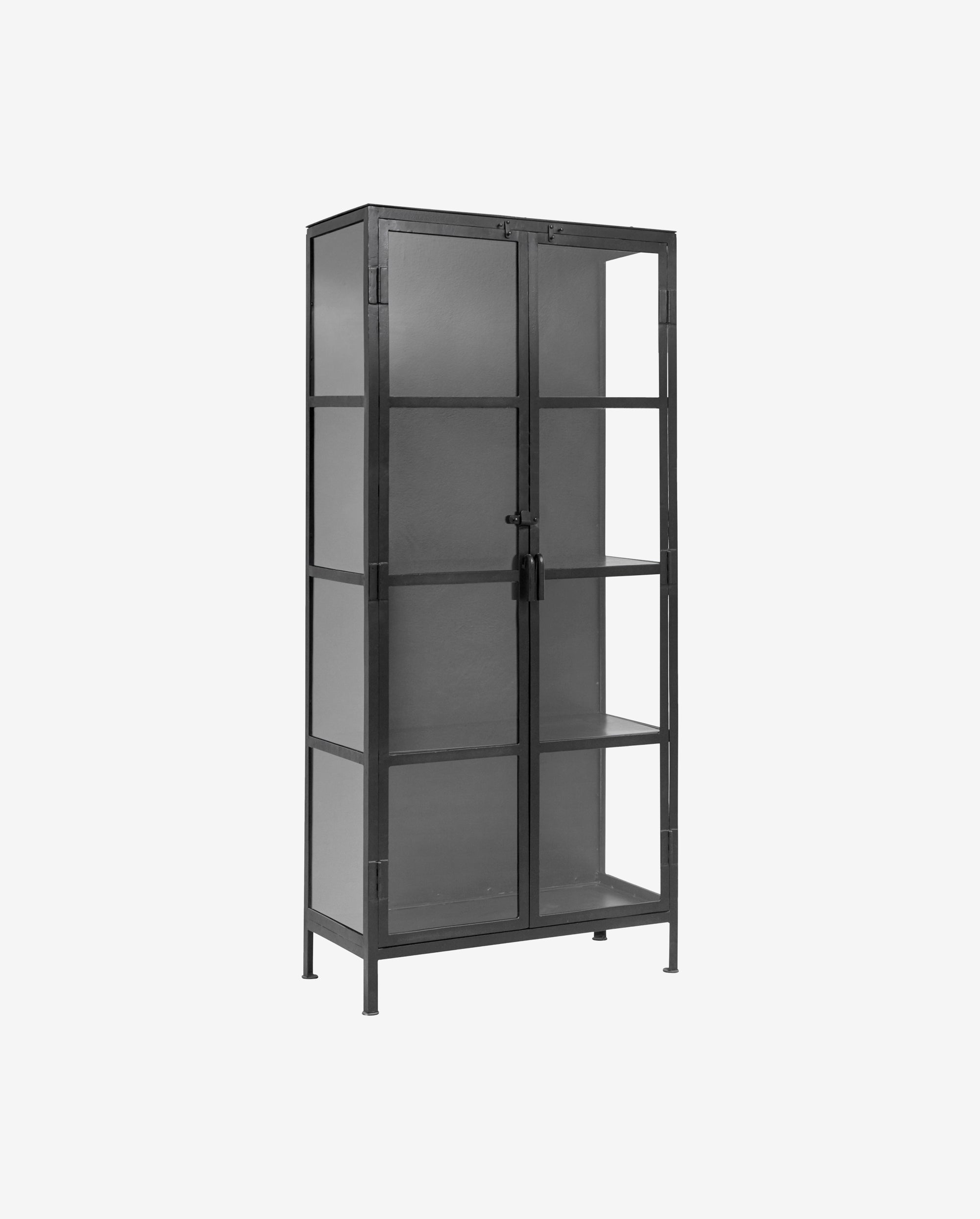 Nordal A/S Phoenix Black Cabinet, 2 portas, Pequeno