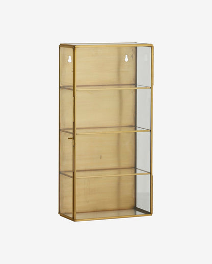 Nordal Ada Small Wall Gabinet, S, 3 Shelve, Ouro