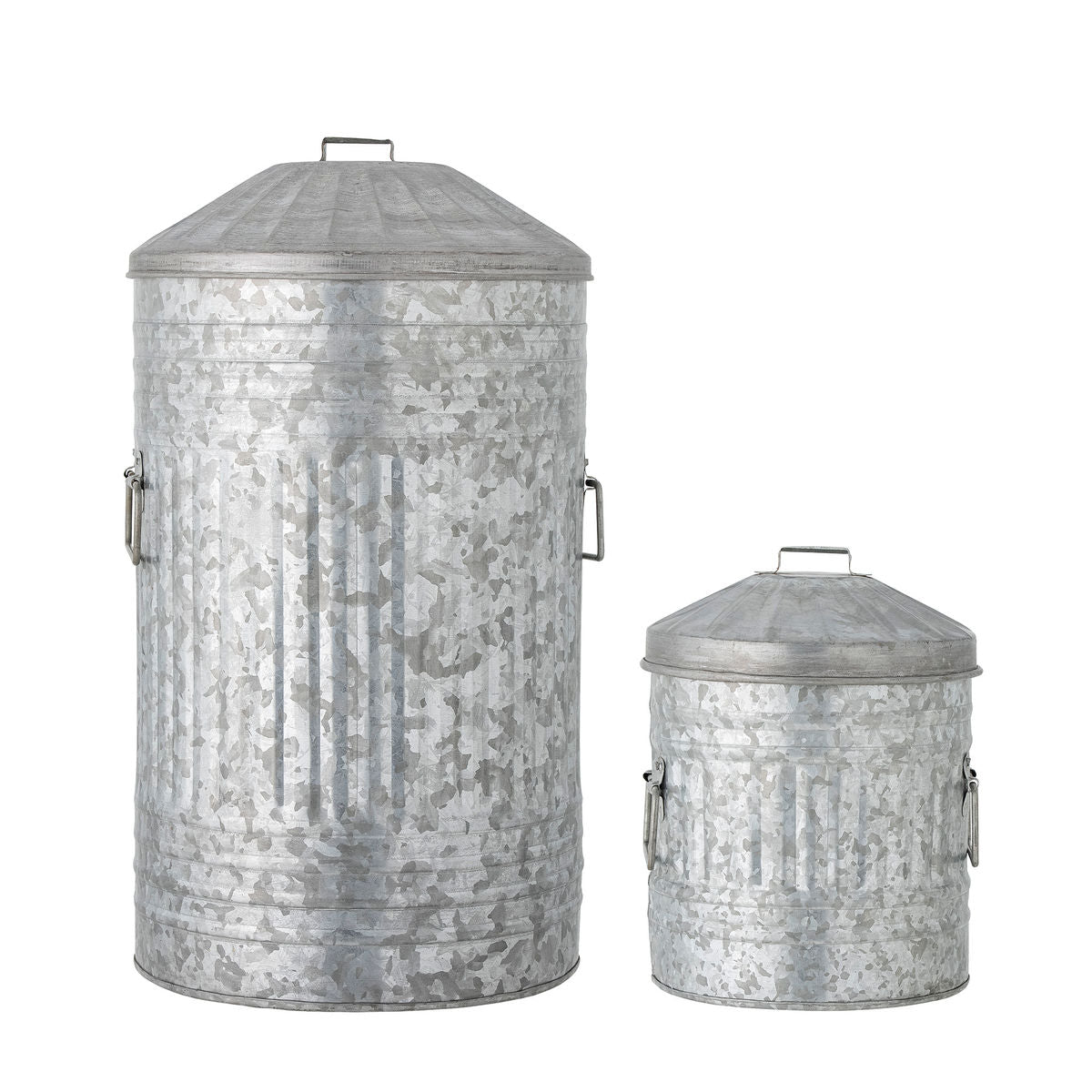 Bloomingville Delina Bucket, cinza, metal galvanizado