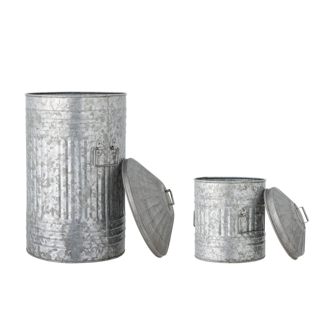 Bloomingville Delina Bucket, cinza, metal galvanizado