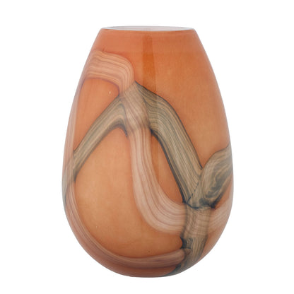 Vaso de xale de Bloomingville, laranja, vidro