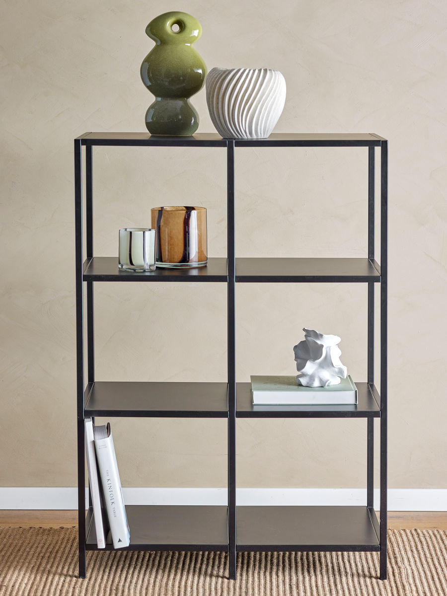 Bloomingville Valde Bookshelf, preto, metal