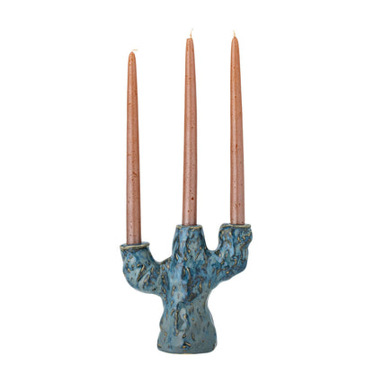 Coleção criativa Tahoka Candlestick, azul, grés