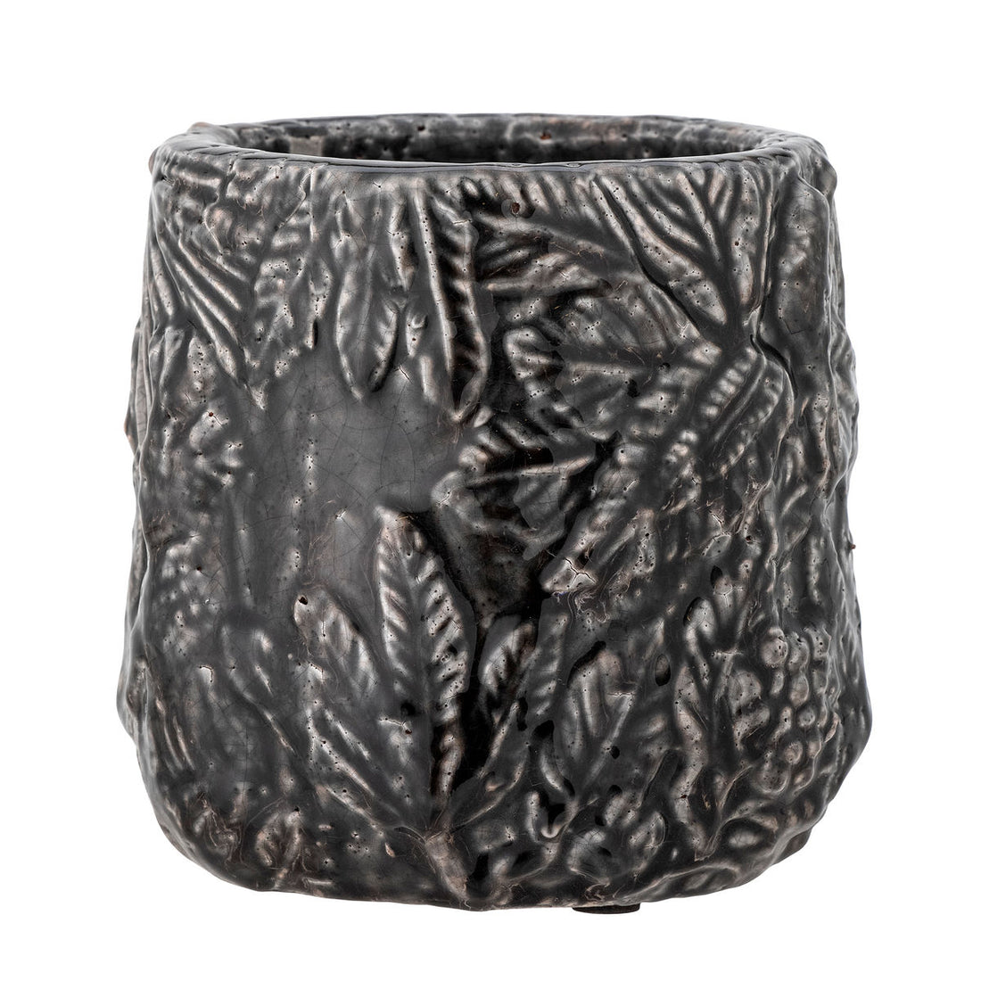 Coleção criativa Nikou Deko Herbal Pot, preto, terracota