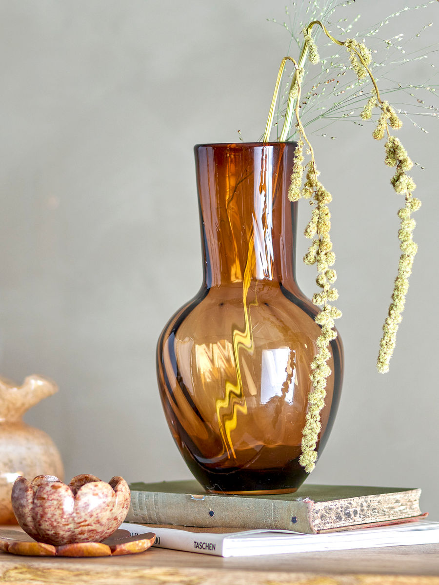 Creative Collection Saiqa Vase, Brun, Glas - Creative Collection - DesignGaragen.dk