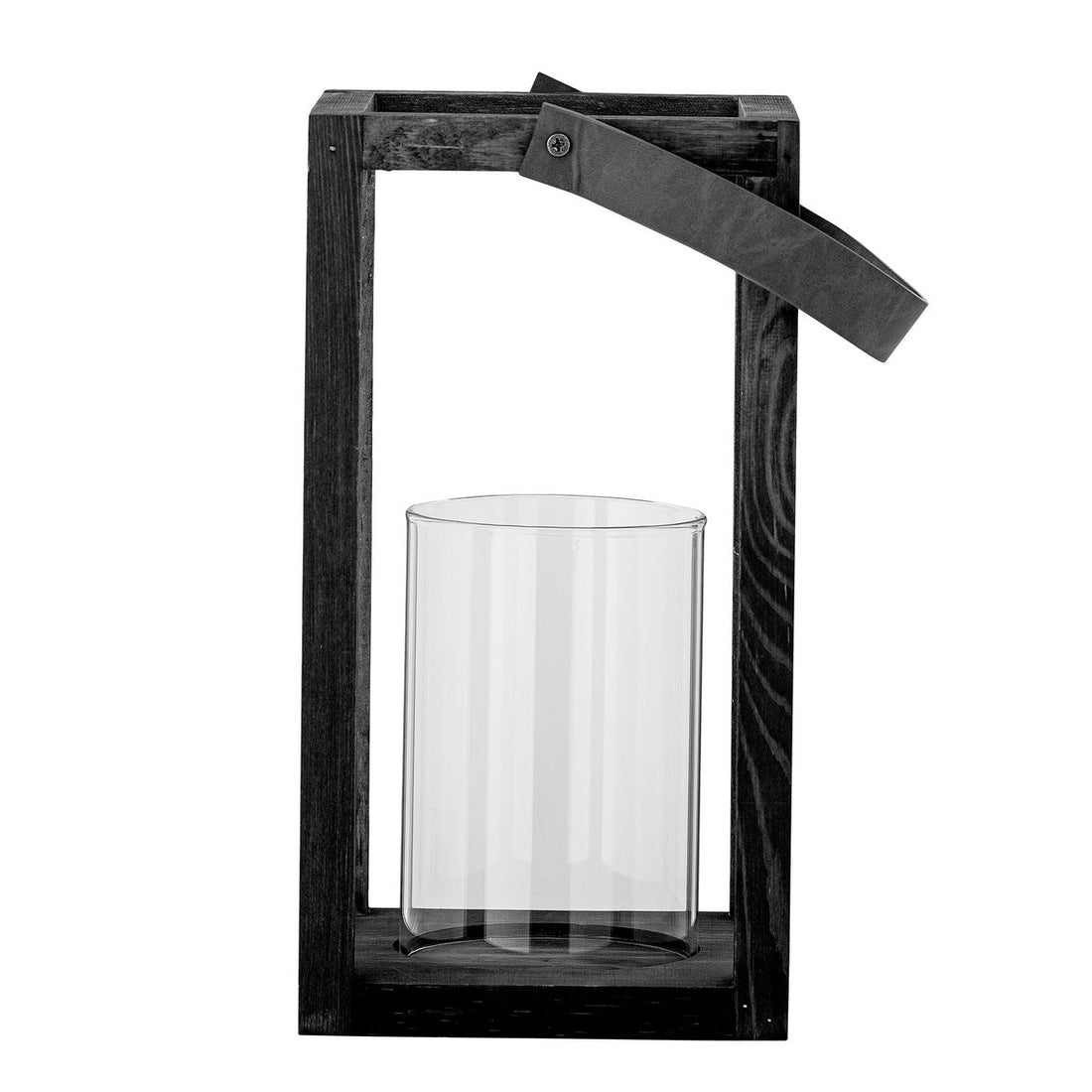 Bloomingville Lyra Lantern com vidro, preto, cara