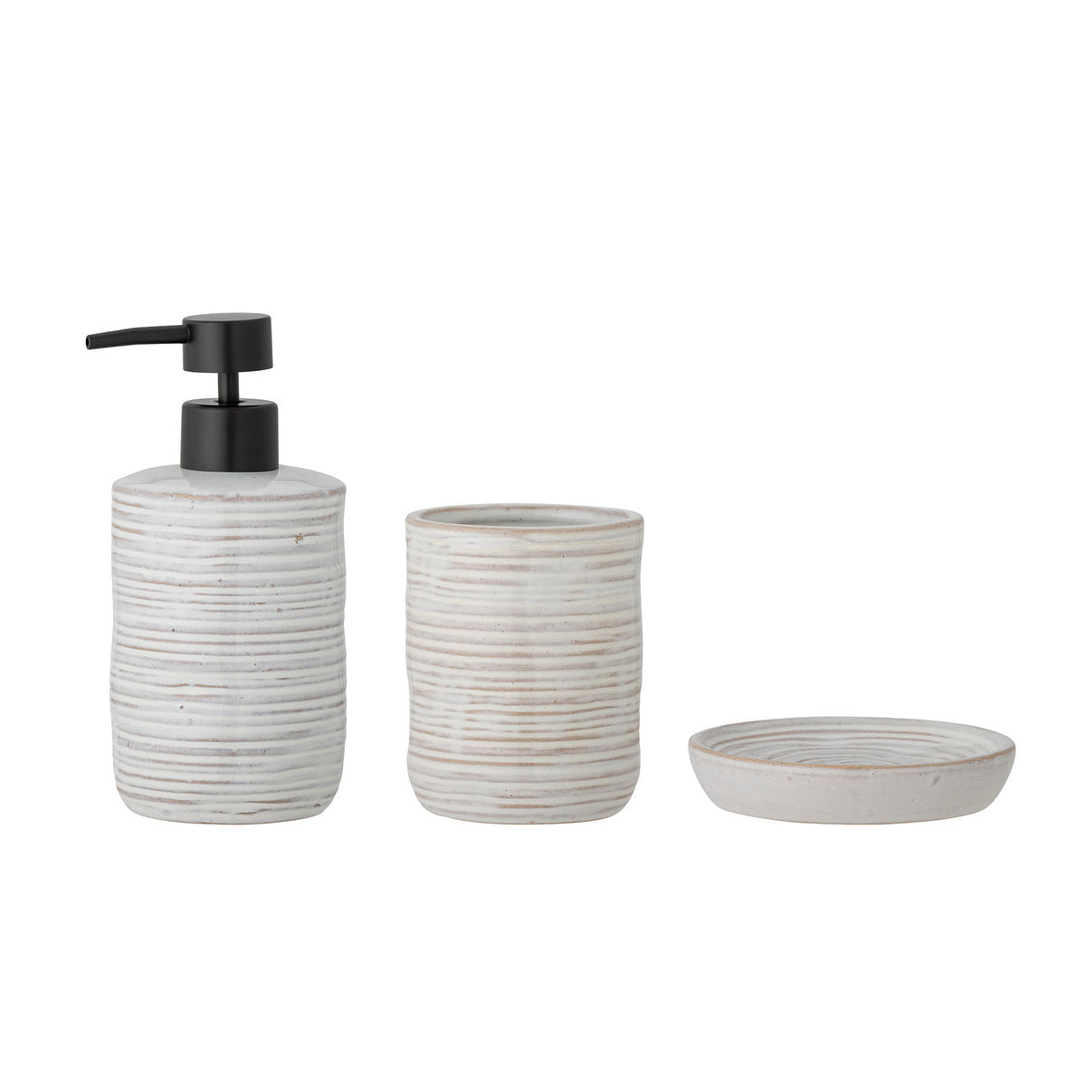 Bloomingville Winta Soap Dispenser Conjunto, Natureza, grés