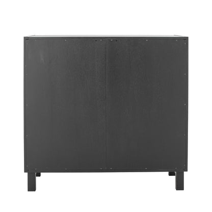 Gabinete de Trento de Bloomingville, preto, Gmelina Wood