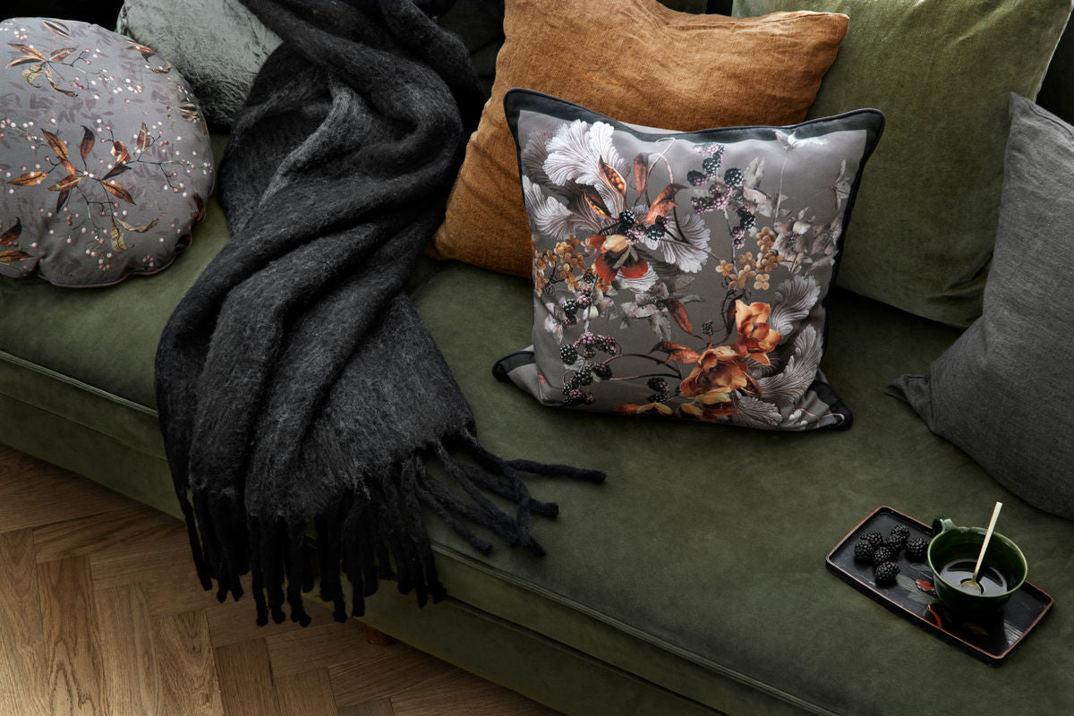 Living Cosy Living Mathea Throw - Grey/Black