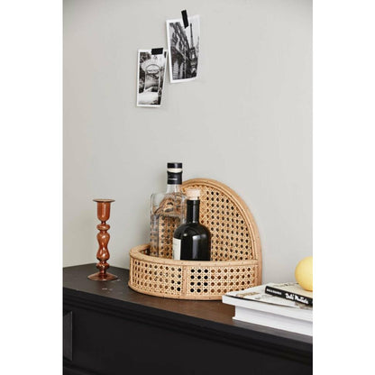 Nordal KUTA hylde i rattan m/flet - small - 24x32 cm - natur - Nordal - DesignGaragen.dk