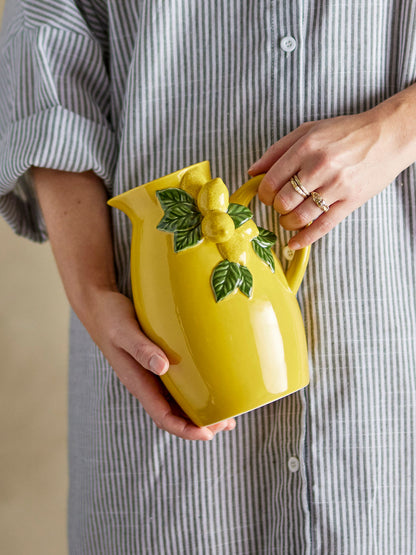 Coleção criativa Limone Pitcher, amarelo, grés