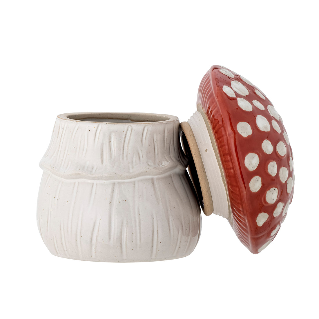 Bloomingville Mini - Sophine Jar w/tampa, vermelho, grés